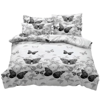 Pościel 140x200 z prześcieradłem bawełna satynowa 4cz PK499